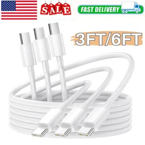USB-C to USB C Type-C Fast Charging Data SYNC Charger Cable Cord 3/6/10FT lot - Picture 1 of 18