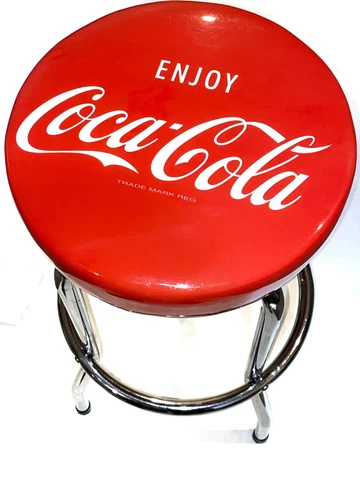 "Enjoy Coca Cola" Red vintage bar stool Cover