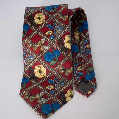 Rare KENZO Homme Men's Floral Multicolor Silk Tie Made in Italy - Image 1 of 4