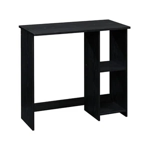 Mainstays Small Space Writing Desk with 2 Shelves, True Black Oak Finish - Picture 1 of 8