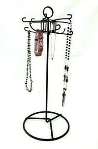 Metal Revolving Rotating 12 Hook Hanging Display Stand Metal Necklace Display - Picture 1 of 2