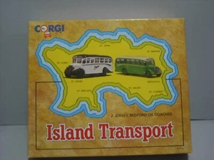 Corgi 97741 Jersey Island Transport Set contiene 2 Bedford OB Coaches - Imagen 1 de 2