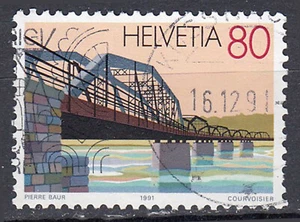 Suiza estampado arquitectura edificio casa construcción puente año 1991/396 - Imagen 1 de 1