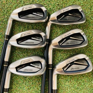 Lefty Mizuno JPX E500 Iron Set 6pcs 5-Pw Flex R Regular Original Carbon - Picture 1 of 10