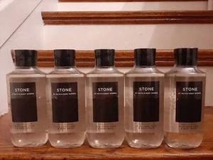 BATH AND BODY WORKS MENS STONE 3 IN 1 HAIR FACE AND BODY WASH LOT OF 5 NEW - Picture 1 of 4