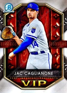 Jac Caglianone ROOKIE REFRACTOR INVESTMENT CARD BOWMAN CHROME MVP ROY MINT - Picture 1 of 2