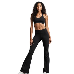 Women High Waist Flare Yoga Pants Bootcut Yoga Pants 28"-36" Custom Inseam - Picture 1 of 11