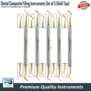 Dental Amalgam Pluggers Composite Filling Plastic Instruments Lab Tools Set Of 5 - Picture 1 of 6