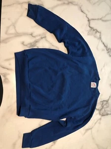 Vintage Jerzees Blank Sweatshirt Youth L 12/14 Long Sleeve Raglan Crew Neck Blue - Picture 1 of 7