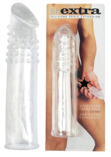 Penishülle aus Silikon Impotenzhilfe Kondom Penisverlängerung um 6 cm mit Noppen