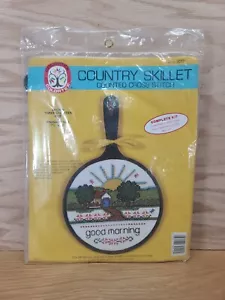 "Kit punti croce contati vintage Colortex Country Skillet #3012 1988 ""Buongiorno" - Foto 1 di 10