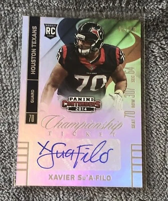 2014 Panini Contenders Championship Ticket #186B Xavier Su'A-Filo Auto /99 - Image 1 of 4