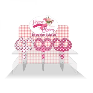 Hope in Bloom rosa Punkte Stickschere, 3,75" Klinge Riley Blake #ST-23015 - Bild 1 von 4