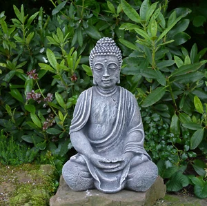 Feng-Shui Buddha Statue Steinfigur 50 cm 26 kg Mehrfarbig Beton frostsicher - Bild 1 von 11