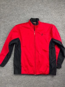 Ashworth Weather Systems Fleece Lined Jacket Men's XL Red Zip Pockets Mock Neck - Picture 1 of 6