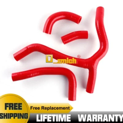 Silicone Kit di tubi flessibili Radiatore for Honda CRF450 CRF450R 2013-14 rosso - Image 1 of 3