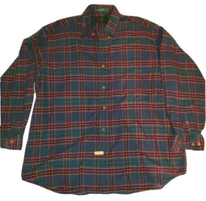 Orvis Shirt Men Size XL Plaid Green Red Blue Multicolor Cabincore - Picture 1 of 8