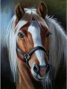 80x40 cm Diamanten Malerei Zum Selbermachen DIY Diamond Painting Pferd - Bild 1 von 10