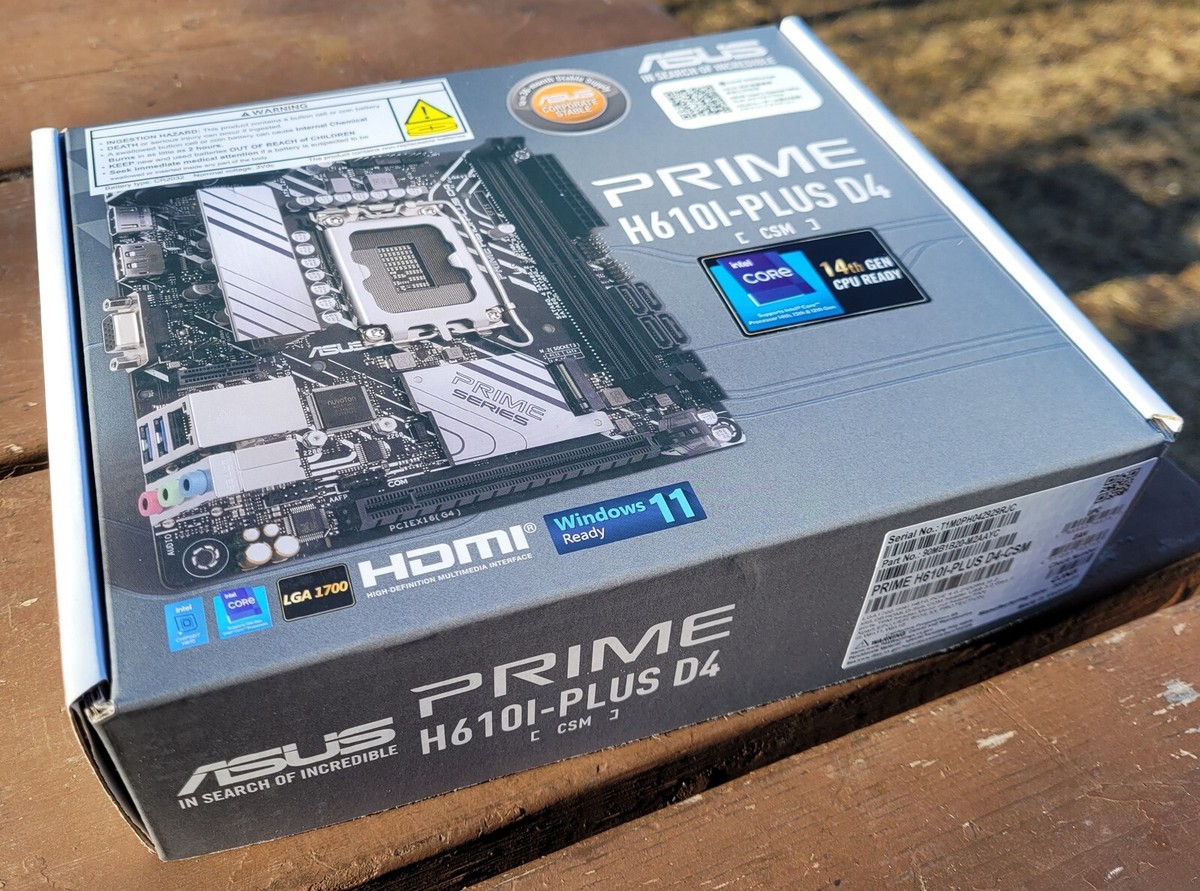 Asus Prime H610I-Plus D4-CSM LGA-1700 Mini-ITX Motherboard