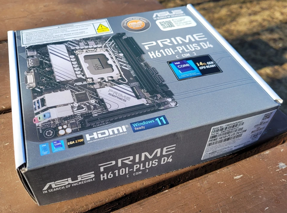 Asus Prime H610I-Plus D4-CSM LGA-1700 Mini-ITX Motherboard - mfg date:2024 - Image 1 of 1
