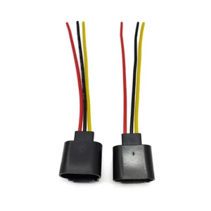 Wire Pigtail Female Ceramic 9008 H13 Two Harness Headlight Bulb Socket Connector - Picture 1 of 6