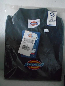 Dickies Girls Short Sleeve Polo Shirt Uniform - Dark Navy- Size X-Small (4)- New - Picture 1 of 2