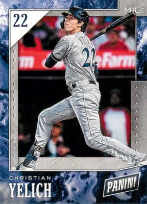 CHRISTIAN YELICH 2019 PANINI BLACK FRIDAY #30 BREWERS - Image 1 of 2