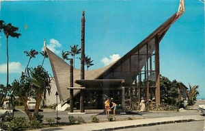 Tarjeta postal de ocupación de autos de hotel Waikikian de Honolulu Hawaii 1962 25-1677 - Imagen 1 de 2