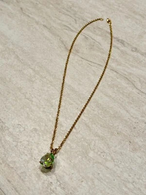 Colgante Badavici De Colección Oro Amarillo 14K COINC Collar Italia Cadena Tavalita Gema Foto 1 de 4