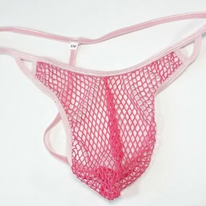 K4449 Herren String Beutel Tanga G-String Rückseite Big Net Fischernetz - Bild 1 von 12