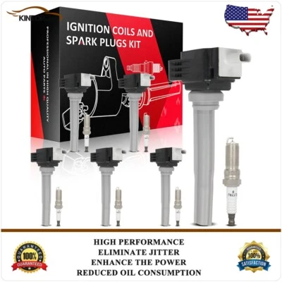 Kit de 6 bobinas de encendido y bujías de iridio para Ford Edge 2015-2018 2,7 L Foto 1 de 4