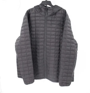 The North Face Puffer Jacket Mens 3XL Quilted Thermoball Full Zip Hooded Black - Picture 1 of 18