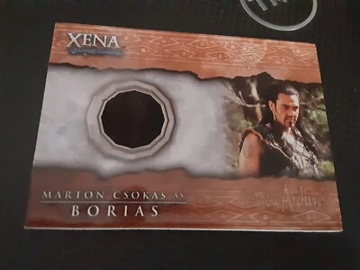 2002 Xena Beauty & Brawn Marton Csokas BORIAS Costume Card C10 Rittenhouse 850 - Image 1 of 2