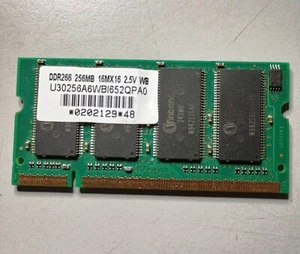 1 Stick Laptop Memory 256MB PC2100 DDR 266Mhz CL2.5 - Picture 1 of 2