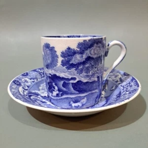 Copeland Spode " Blue Italian " Demitasse Coffee Cup & Saucer - Imagen 1 de 6