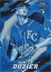 2017 Topps Fire HUNTER DOZIER Kansas City Royals Rookie Blue Chip Parallel #144 - Imagen 1 de 2