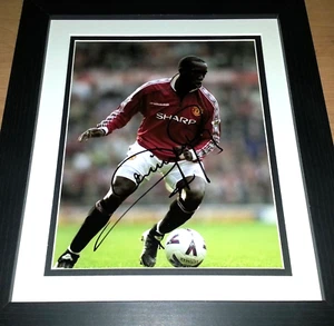 DWIGHT YORKE MANCHESTER UNITED FOOTBALL SIGNED AUTOGRAPHED DISPLAY COA - Picture 1 of 1