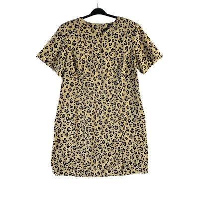Vestido De Colección Años 90 Sag Harbor Estampado Leopardo Para Mujer 20W Manga Corta Tostado Negro Cremallera Foto 1 de 4