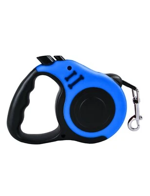 RAIKOU Automatikleine Hundeleine Blau Rollleine Gurtleine Seilleine 5m 3m