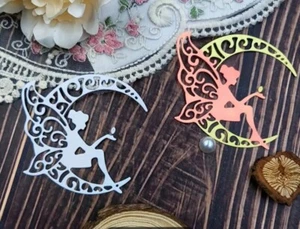 Fairy & Moon Die Cut Card Making Paper Cutting Crafts Tinkerbell Fairytale - Picture 1 of 5