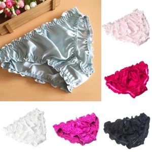 Women's Silk Panties Knickers Ruffle Thongs Briefs Bikinis Underwear Lingeries - Picture 1 of 23
