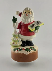 Vintage Musical Santa Clause rotates plays Jingle Bells 7" tall - Picture 1 of 4