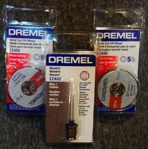 Dremel OFFERTA PACCHETTO Ez402 Ez Lock Mandrino e 2x 5 confezioni di ruote EZ Lock CutOff - Foto 1 di 5