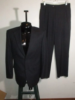 LORD WEST Navy Blue Merino Wool 2 Pc Suit Men's Size 38M, 31X31 - Image 1 of 4
