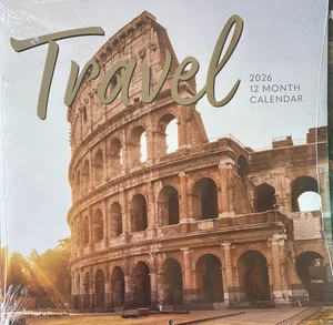 2026 Wandkalender zum Aufhängen Reise 12 Monate 12” x 24” - Bild 1 von 3