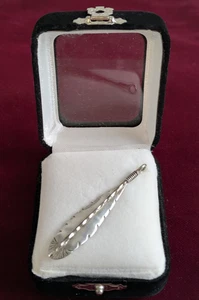 925 Sterling Silber Feder Anhänger 55 mm – Navajo Boho Hippie Vintage Schmuck - Bild 1 von 4