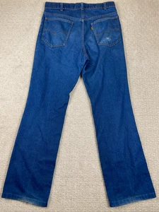 Vintage 80s Levis 549 Jeans Mens Size 33x32 Skosh Orange Tab Blue Denim USA - Picture 1 of 10