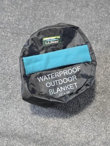 L.L.Bean Waterproof Outdoor Blanket BAG ONLY 72x58 Teal Fleece Picnic Camping - Picture 1 of 5