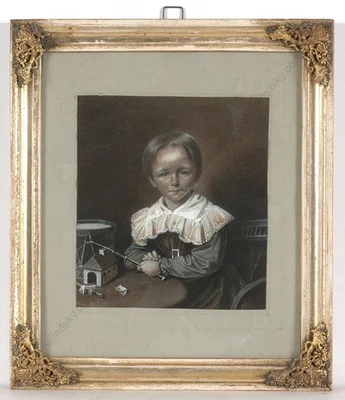 Franz Krueger (1797-1857) "Carl von Saldern as a Child", años 1820, dibujo (m) Foto 1 de 4