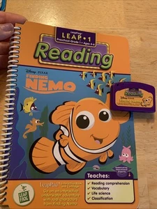 Leapfrog Leap 1 Reading Disney Pixar Finding Nemo Interactive Book w/ Cartridge - Picture 1 of 6